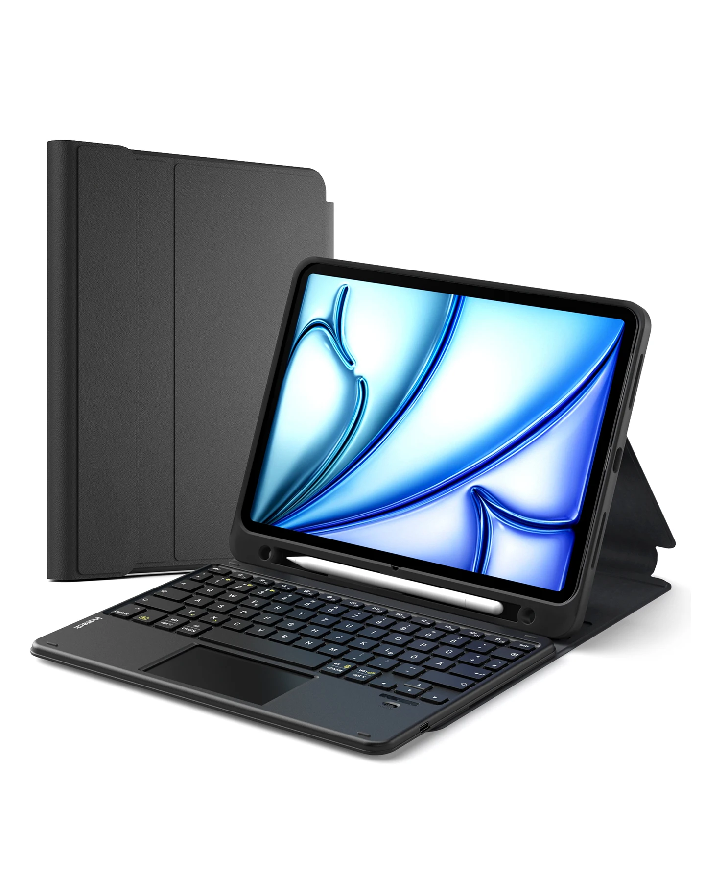 Abnehmbar Tastatur für iPad 11" A16 (2025), iPad Air 11" M4/M3/M2 (2026/2025/2024), iPad Air 10.9" 5/4, iPad Pro 11" 4/3/2/1, KB002