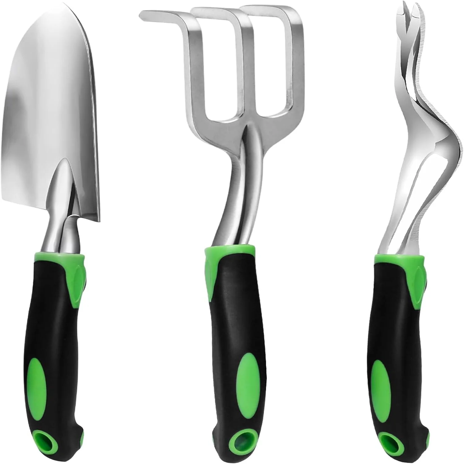 

Garden hand tools set,3PCS Aluminum Heavy Duty Gardening Tool Set,Weeding tools gardening,Soil Scoop,Hand Rake,Weeder,Non-Slip R