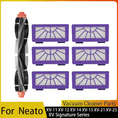 Main Roller Brush Dust Hepa Filter Replacement for Neato XV-21 XV-11 XV-12 XV-15 XV Signature Pro Vacuum Cleaner Parts
