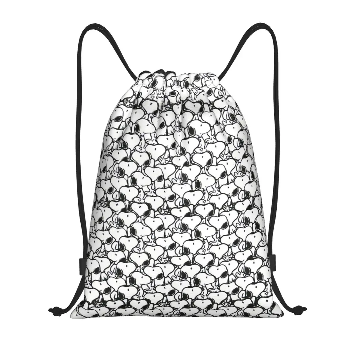 مخصص سنوبي وودستوك الكرتون بيغل الرباط حقيبة الرجال النساء المحمولة الرياضة الصالة الرياضية Sackpack التدريب تخزين الظهر