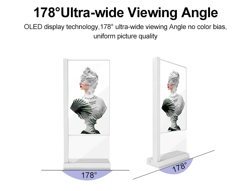 จอแสดงผล OLED แบบโปร่งใสขนาด 30 นิ้ว SKD ป้ายดิจิทัล 4K HD แบบสัมผัส จอแสดงผลบางเฉียบ เครื่องเล่นโฆษณา จอแสดงผล OLED