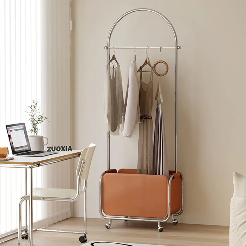 

Metal Wheels Clothes Rack Designer Portable Minimalist Bedroom Clothes Rack Modern Storage Rack Para Ropa Home Eccessories