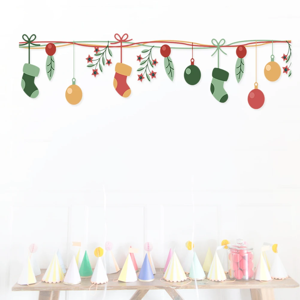 

DIY Christmas Window Stickers Waterproof PVC Wall Decals for Office Boutique Dressing Shop Smooth Surface Decorative Mural