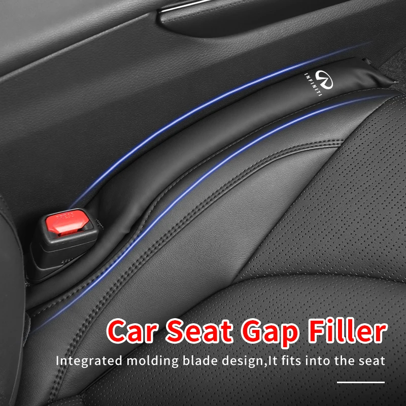 Наполнитель зазора для автомобильного сиденья, кожаная прокладка с боковым швом для Infiniti Q50, FX35, Q30, G37, Q70, QX70, G35, Q60, QX50, QX60, QX80, QX30, JX35, G25
