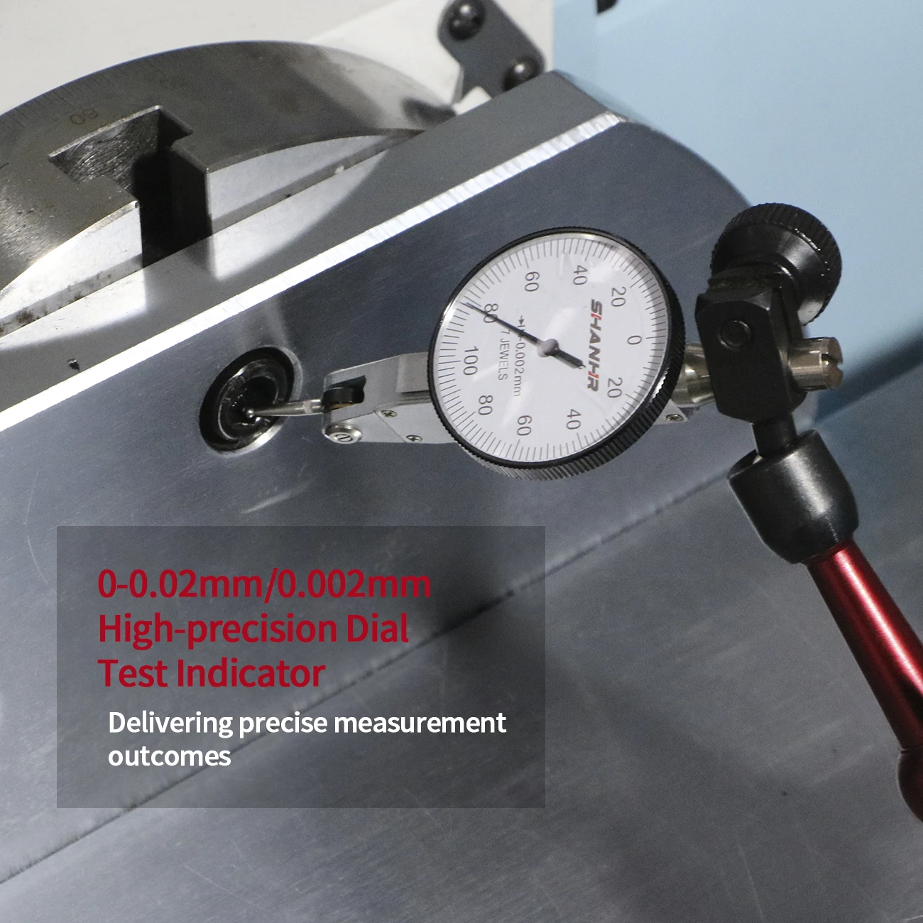 SHANHR Tools 0-0.2 mm 0.002 mm Dial Test Indicator Dial Gauge Indicator Tool Measurement Instruments