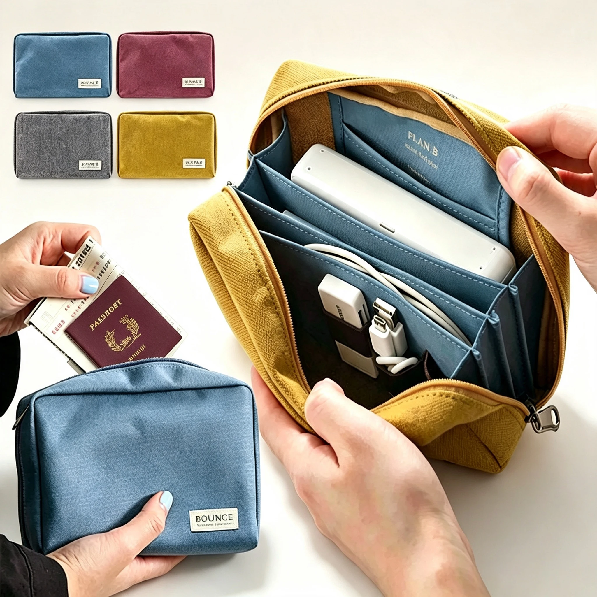 Sac de rangement numérique pour documents bancaires, gestion financière, cosmétiques, factures, certificats, étanche