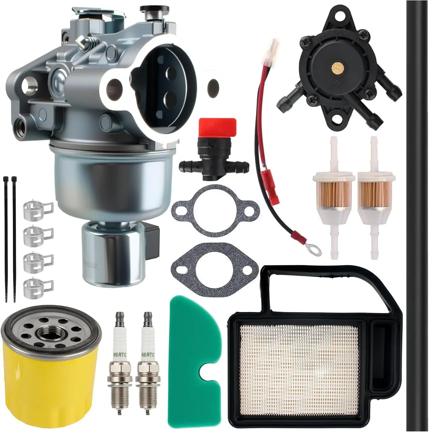 For LTX-1045 LTX-1040 Carburetor Compatible with John Deere LT155, L110, LT160 & Cub Cadet LTX1045, LT1045, LT1042, RZT42 - Comp