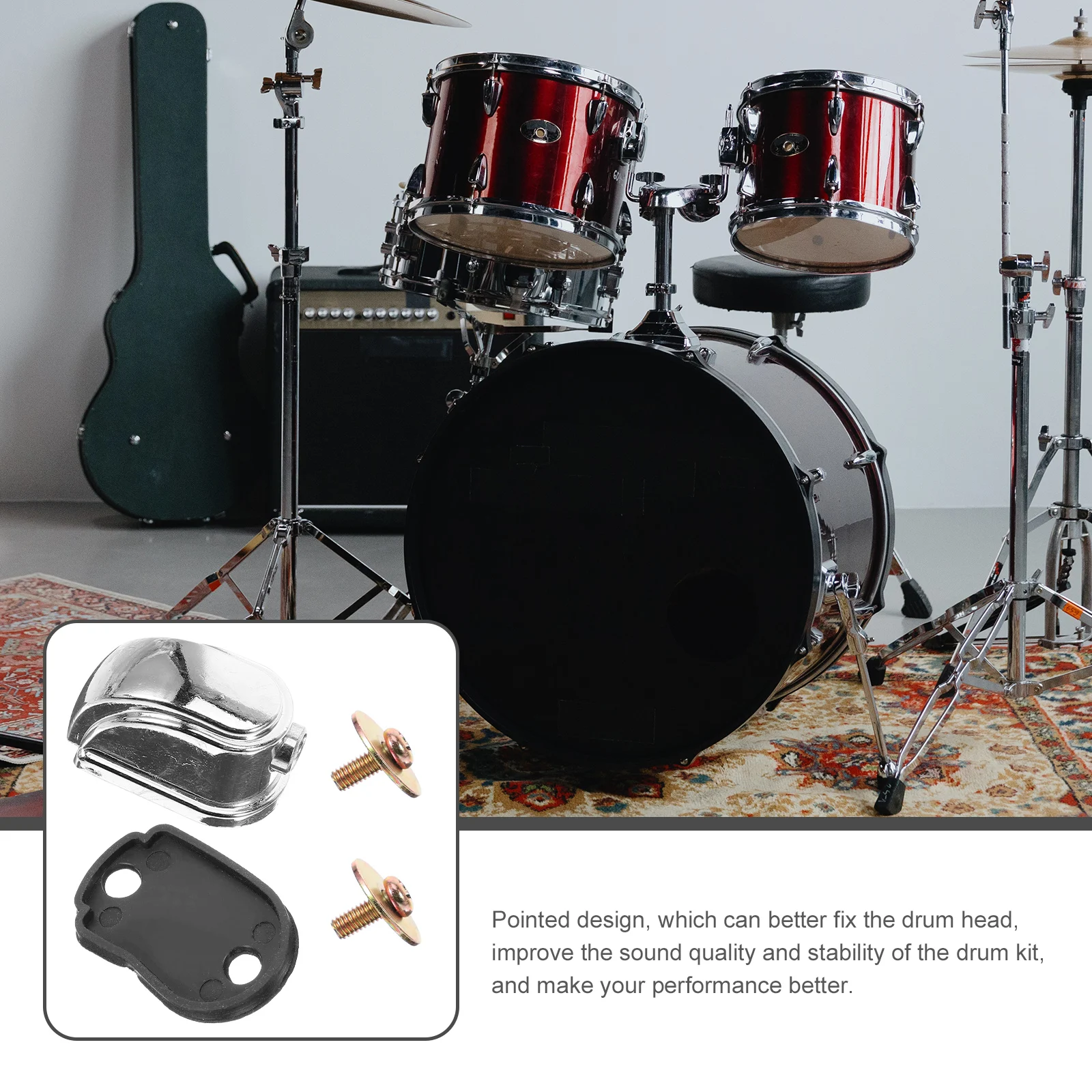 

5Pcs Snare Drum Lugs Metal Claw Drum Set Accessories Iron Hooks Percussion Instrument Replacement Parts Bass Tom Lug Hardware