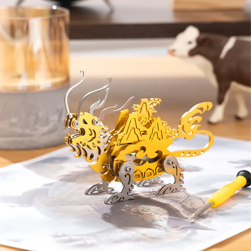 

Металлическая 3D-головоломка MOKR Ba Tian Dragon: развивающая игрушка, набор для творчества своими руками, подарок на Рождество и День рождения, для сборки