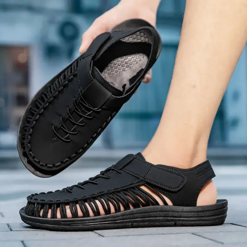 Beach Shoes for Men Closed Toe Ultralight Breathable Expensives Luxury Designer Buy Cheap Liquidation Big Size Open Man Sandals