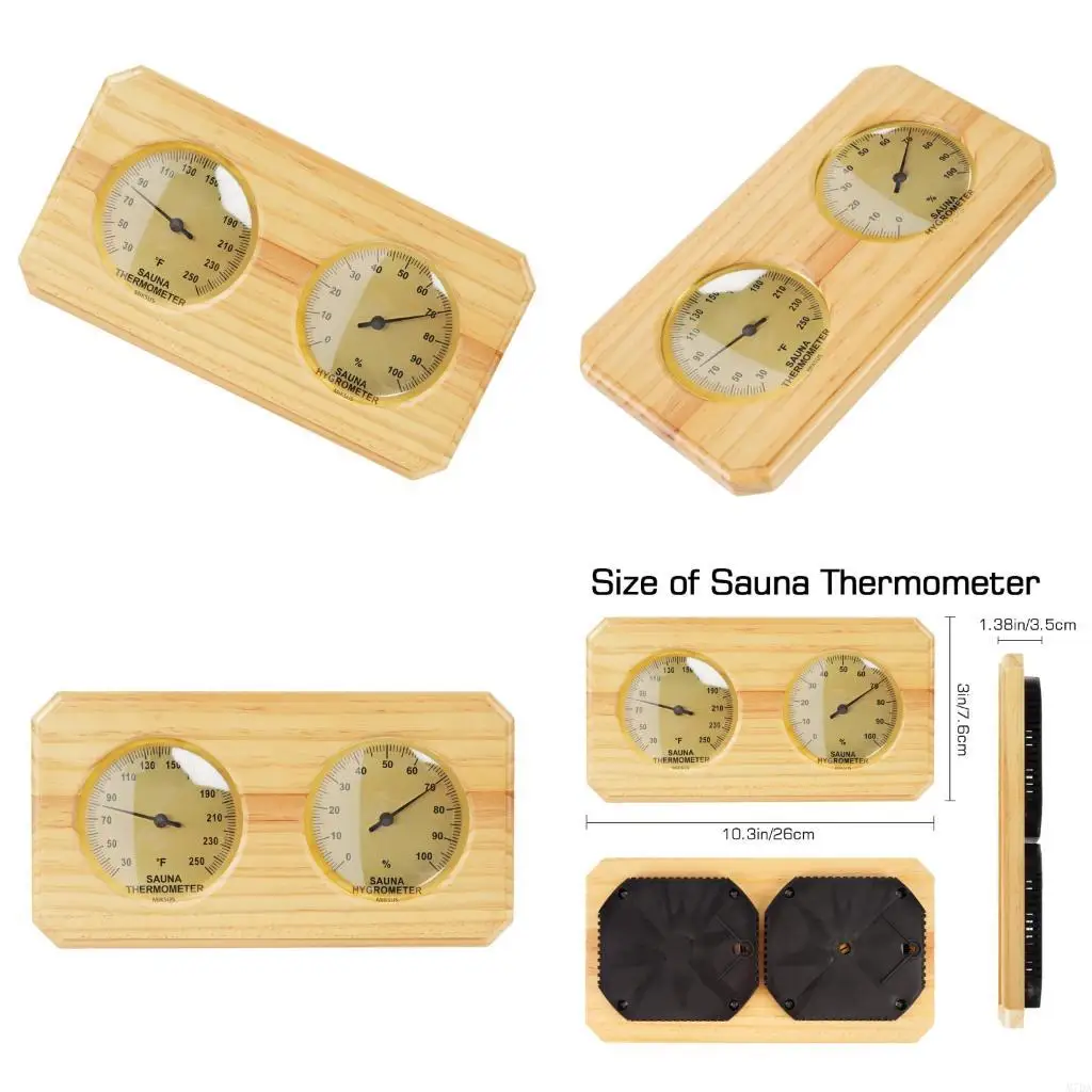 

M7DA Heat Resistant Double Function Steam Room Measure Wall Mounted °F Measurement Device