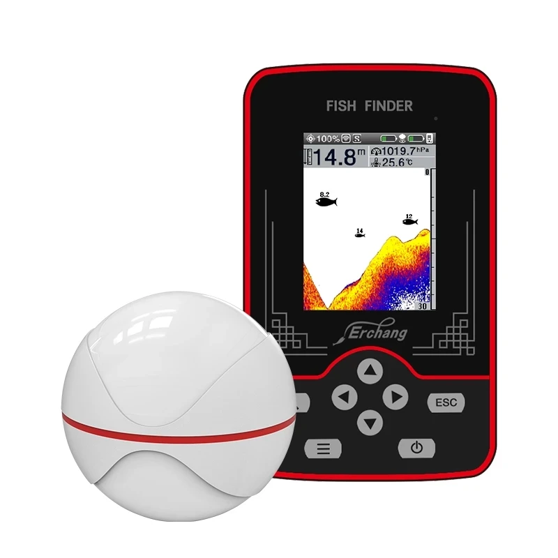 Erchang F13 Rechargeable Wireless Fish Finder Sonar 100m Distance 45m Depth Echo Sounder Lake Sea Fishing