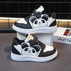 Children's leisure sports shoes with thick soles, anti slip and wear-resistant, outdoor leisure shoes, cartoon panda