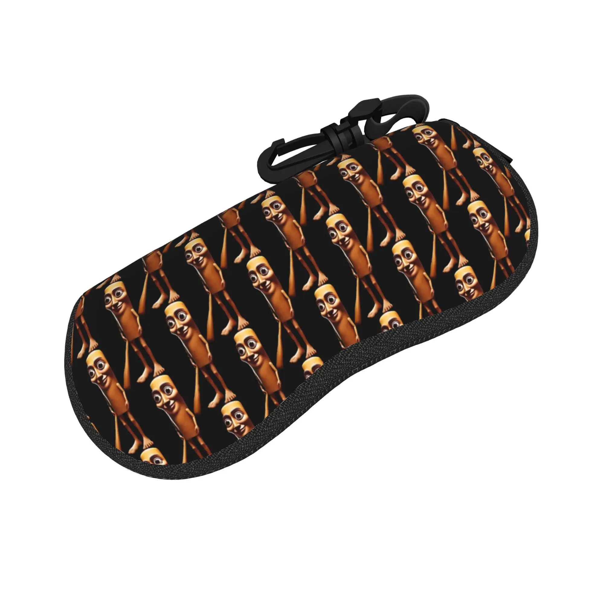 Tung Tung Tung Sahur Brillenetui Unisex Sturzsicheres Reißverschluss-Etui Italienisches Brainrot Meme Sonnenbrillen-Aufbewahrungsbox Sonnenbrillenbox