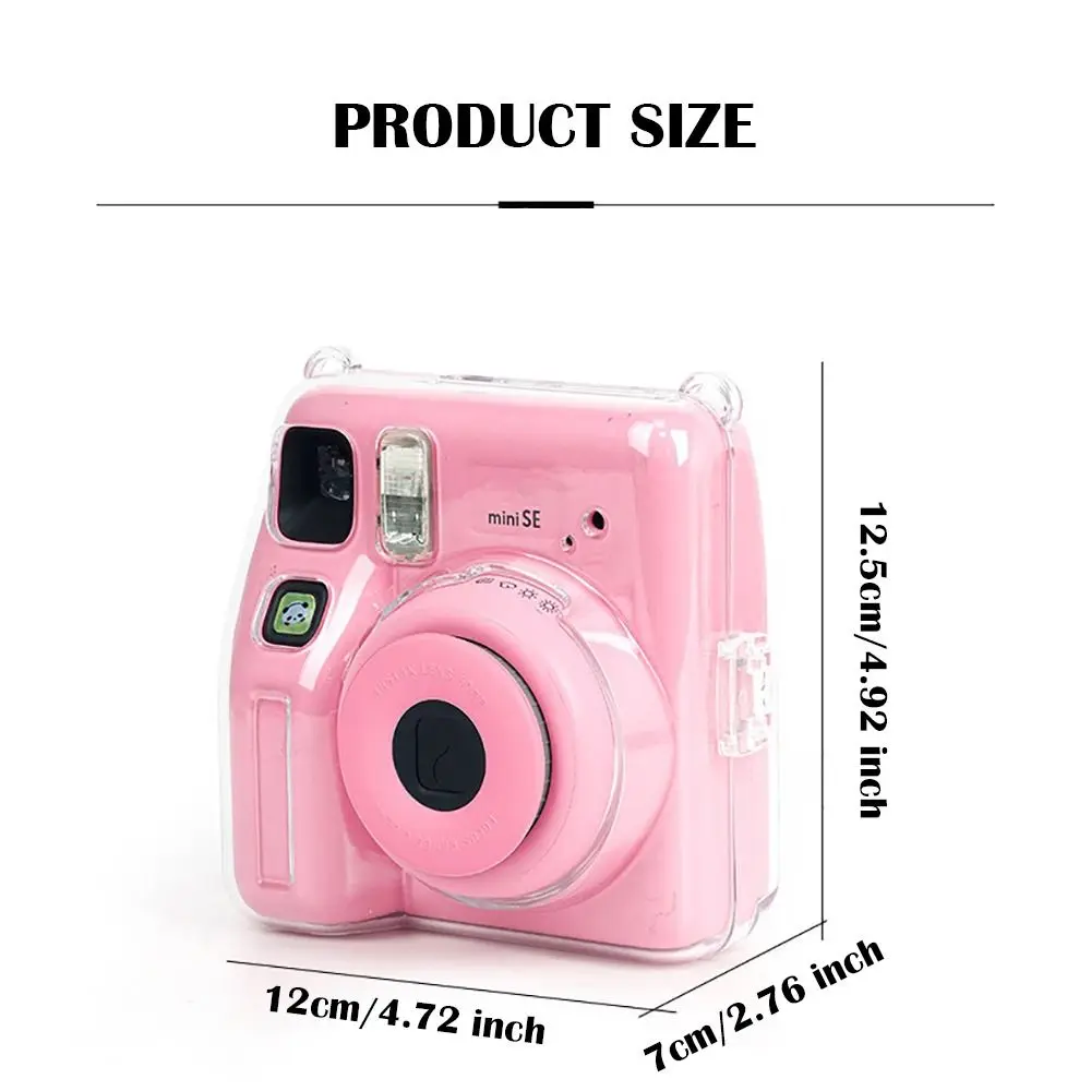 Custodia in cristallo trasparente per fotocamera Fujifilm Instax Mini SE con custodia per fotocamera istantanea antigraffio antiurto