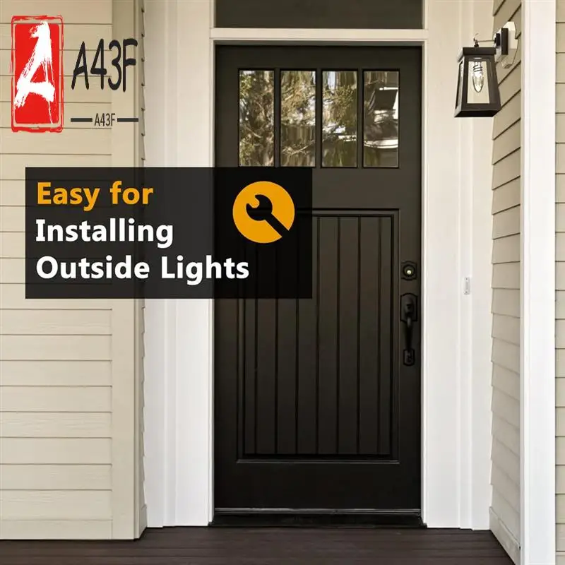 

A43F-Octagon Siding Mounting Kit, 8141 Vertical Siding Lamps Mounting Plate Siding Light Blocks For 1/2Inch Lap Siding