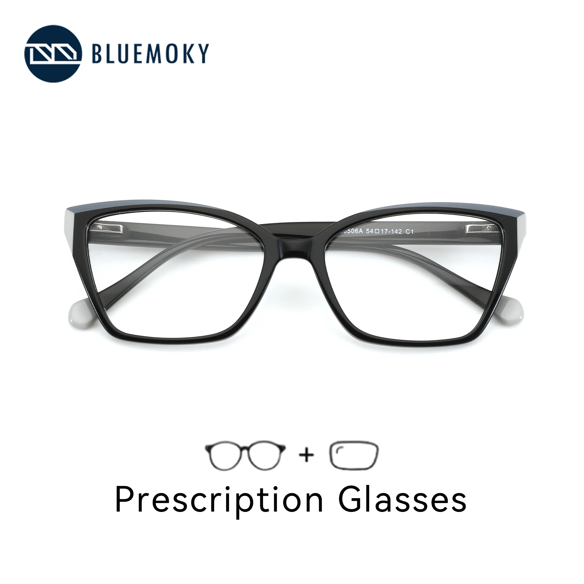 

BLUEMOKY S Size Acetate Butterfly Prescription Glasses For Women Anti Blue Light Photochromic/Myopia Optical Eyeglasses