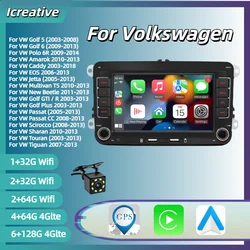 Android Car Radio 2Din For VW Golf 5 6 Volkswagen Passat B6 B7 CC Jetta Wireless Carplay Multimedia Navigation GPS Wifi or 4GLTE