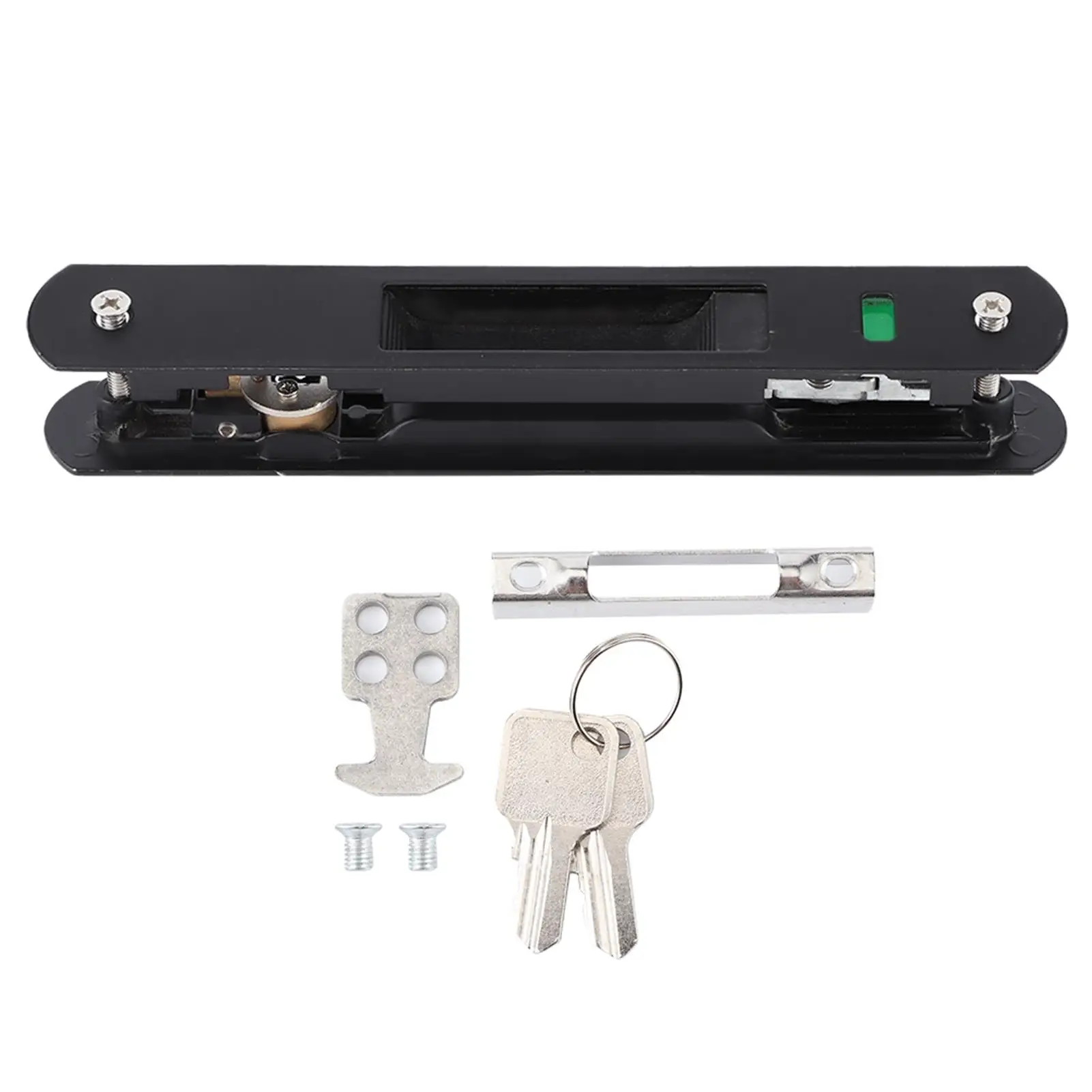Sliding Door Hook Lock Modern Mobile Glass Door Single Double Sided Lock Catch 20x2.8cm Home Security Hidden