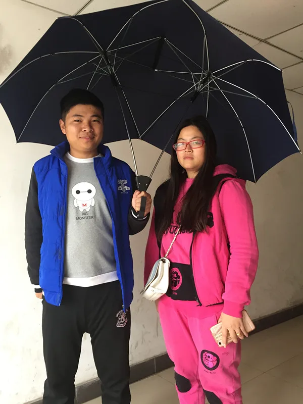 Long Handle Windproof Two Person Umbrella Large Couples Umbrella Two Head Double Size Rain Protection Gift for Lovers