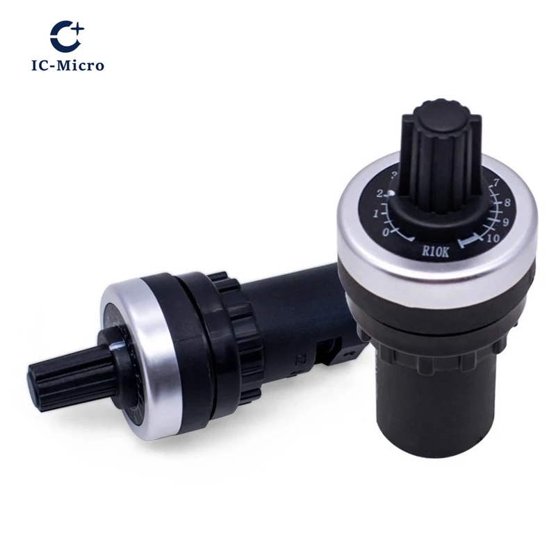 XZG LA42DWQ-22 1K 2K 5K 10K 22mm Diameter Pots Rotary Potentiometer Converter Governor Inverter Resistance Switch 1PCS