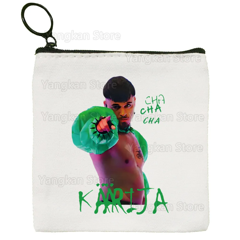 Kaarija Cha Cha محفظة نسائية للعملات المعدنية بسيطة للطالبات من القماش حقيبة مفاتيح لطيفة بمقبض صغير ومحفظة صغيرة #2