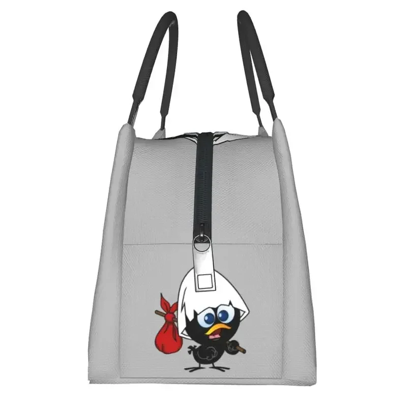 Cute Little Chicken Calimero Insulated Lunch Bags Women Waterproof Comic Cartoon Cooler Thermal Bento Box Office Picnic Travel