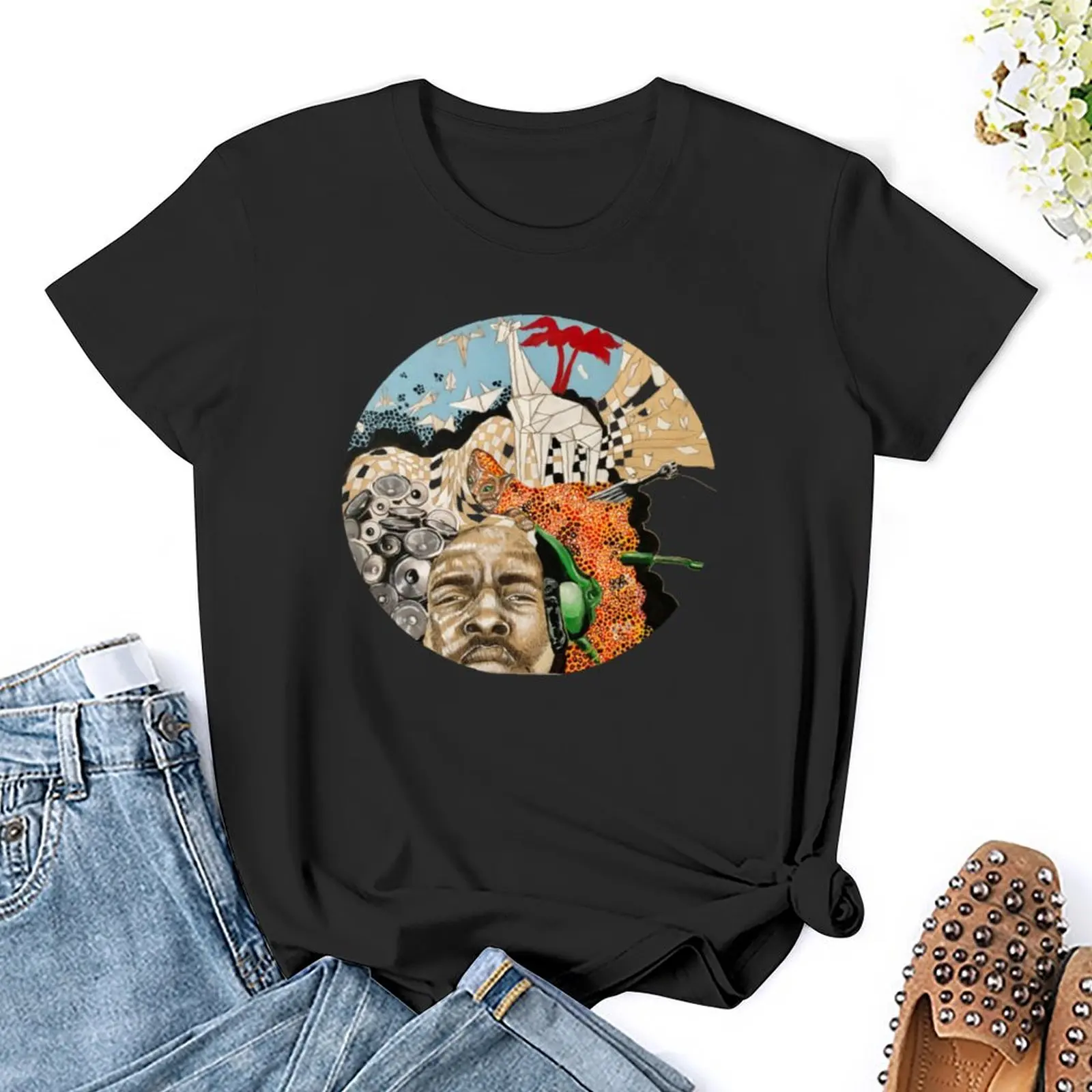 ?uestlove T-Shirt cute tops Short sleeve tee funny shirts graphic tees oversized t shirts for Women