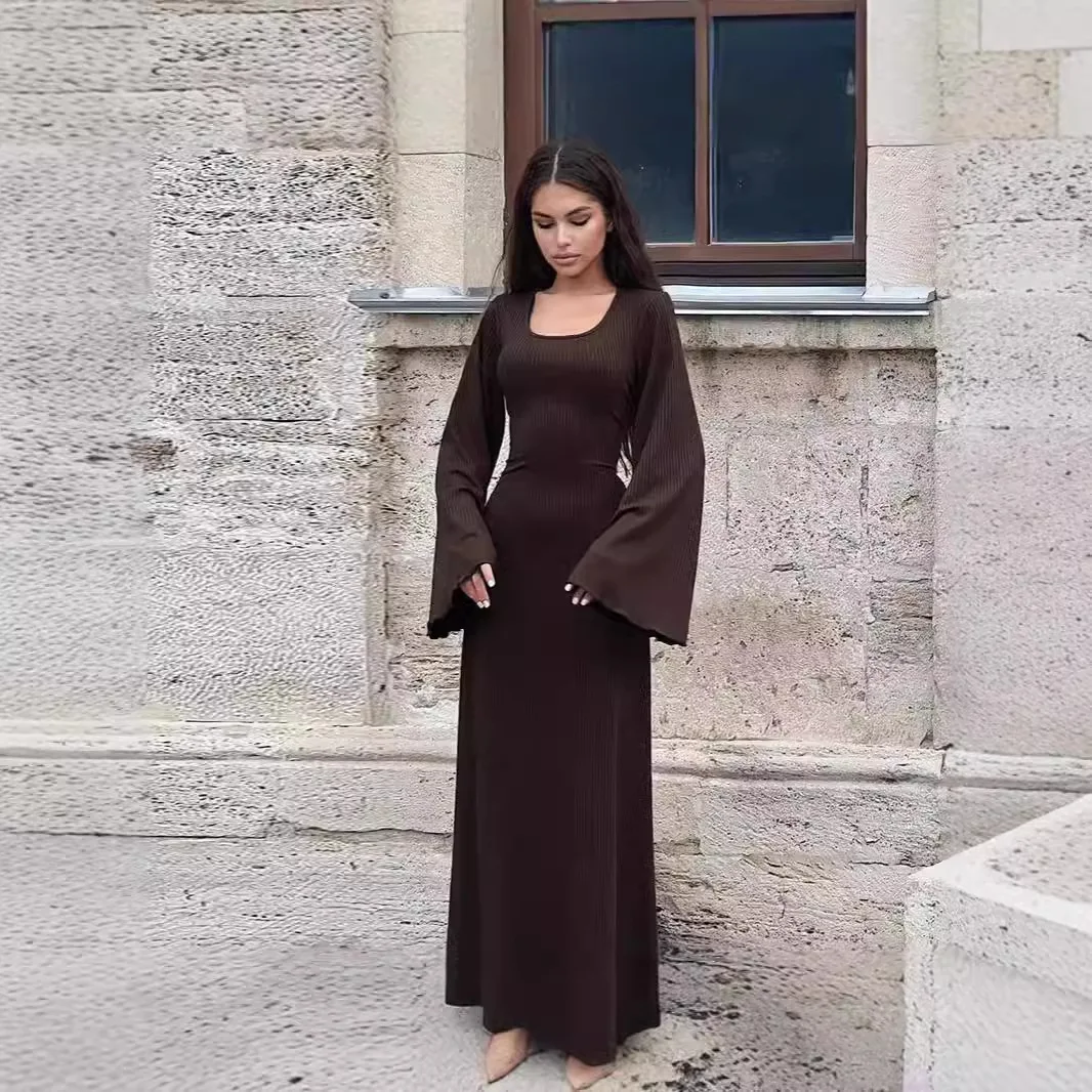 Eid Abaya Musulmano per Le Donne Dubai Abiti Arabo Abito Lungo Jalabiya Lace Up Marocco Abaya Caftano Islam Abiti Modesti Ramadan