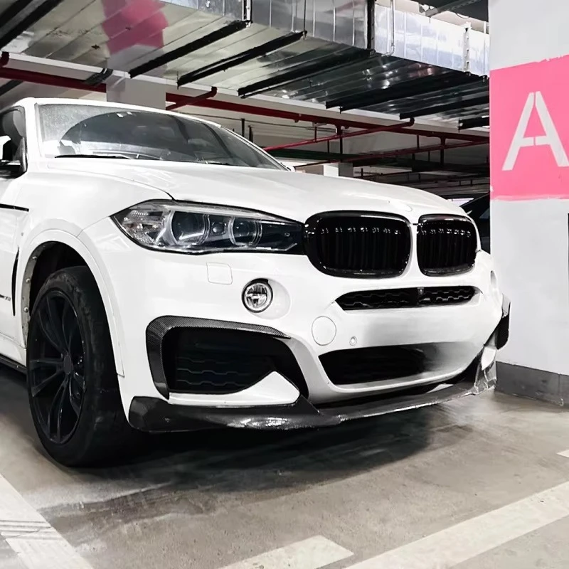 Flying Wing Front Lip Spoiler Canard Rear Diffuser Louver Kit For M Sport X6 F16 2015-2019 1 Year Warranty OEM Retrofit Carb