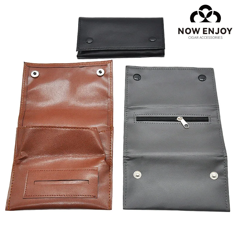 

Hot sale PU Leather tobacco bag Portable Tobacco Pouch Case Bag Pipe Cigarette Holder Smoking Paper Holder gift for Father