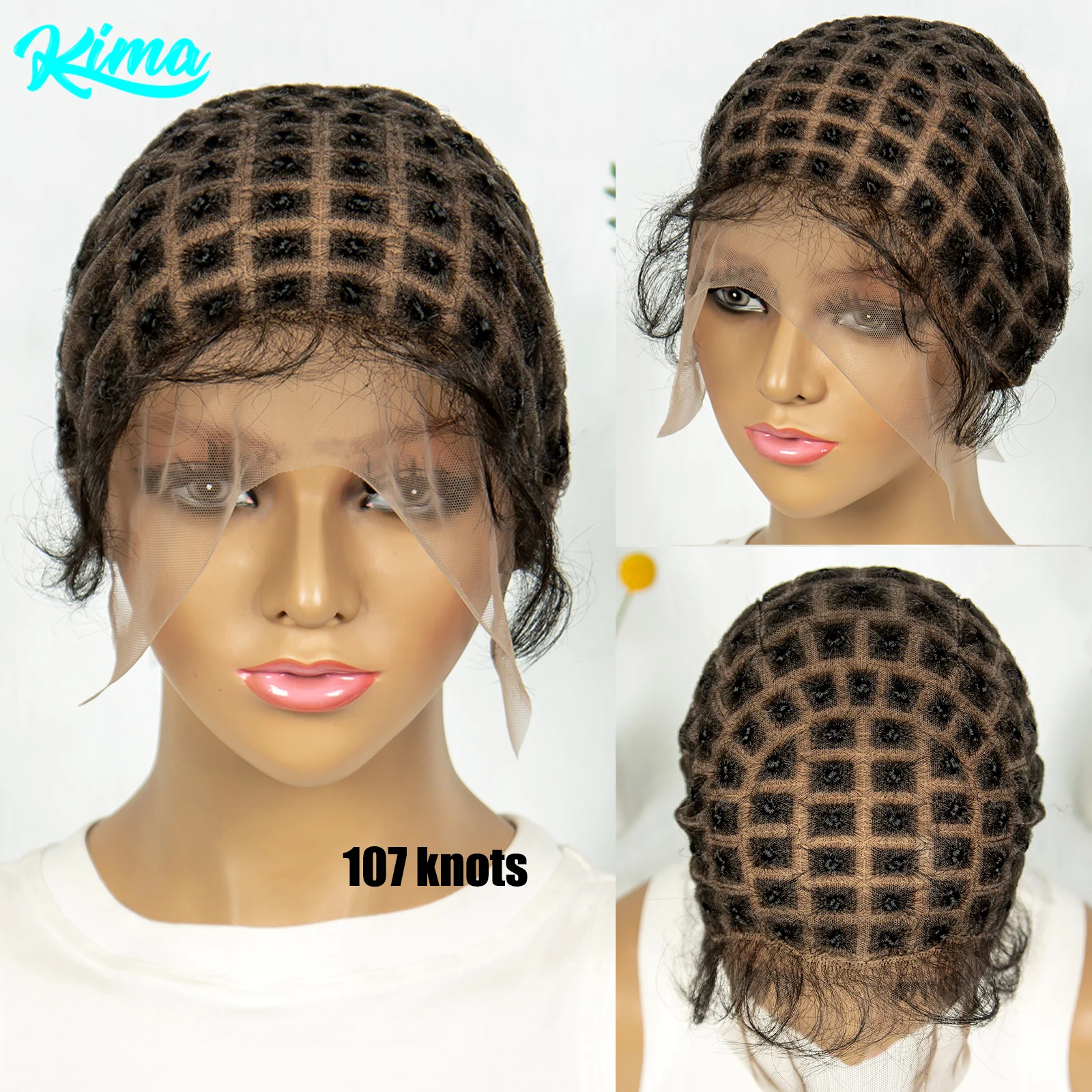 Kima Pre-parting Hair Braiding Mesh Cap for Crochet Braids Add-in Boho With Baby Hair for Braided Wig