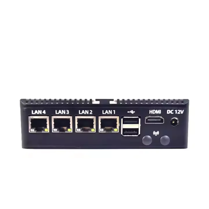 Router Pfsense GEN ke-12 N100 4*225/226 Lans Pc Mini Tanpa Kipas 8 + 128 N100 Router Firewall Alat Jaringan Pc Nuc Pc