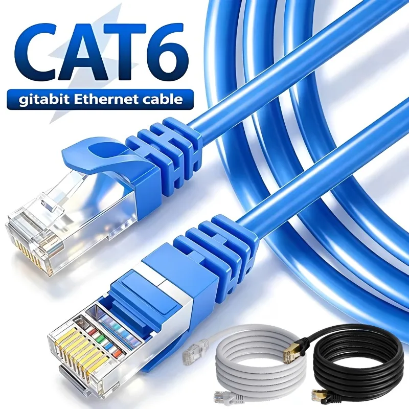 New CAT6A Ethernet Cable High Speed 40Gbps Internet LAN Patch Network Cord RJ45 CAT6A Fast Transmission Ethernet Wire Cable