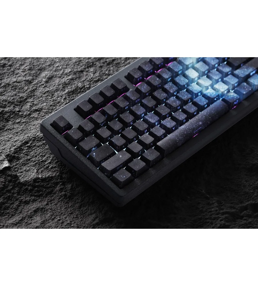 Keycaps suitable for mechanical keyboards such as Wooting Blue Galaxy gradient keycaps side-engraved translucency original n