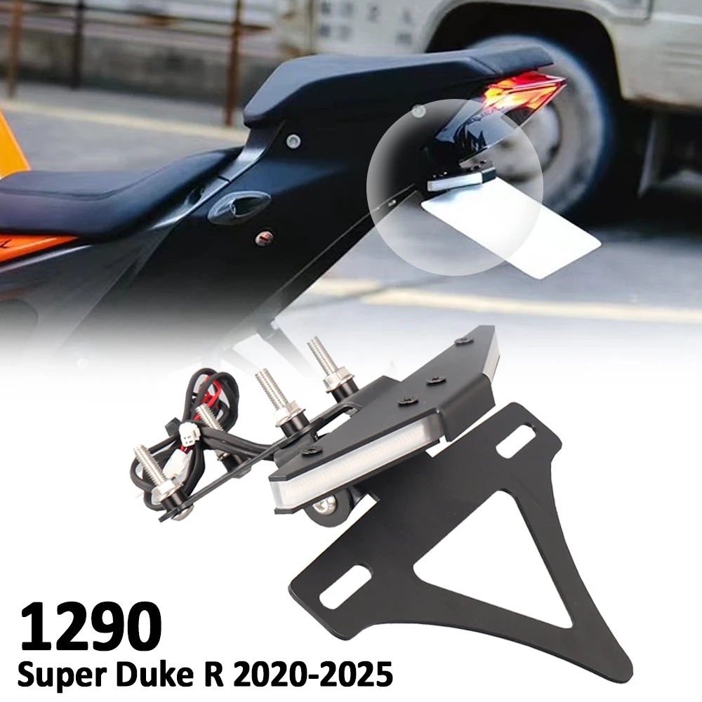 

For 1290 Super Duke R 2020-2025 License Plate Lights Motorcycle Accessories License Plate Holder Frame Bracket 1290 Superduke R