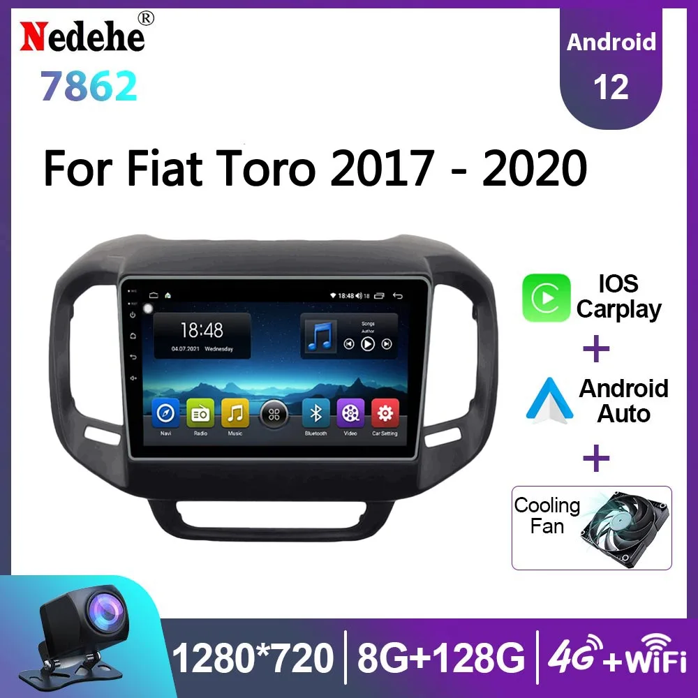 Car Radio Android 12 For FIAT Toro 2017-2020 Multimedia Video Player Auto Audio Stereo GPS 2 Din Carplay DSP OLED Screen No DVD