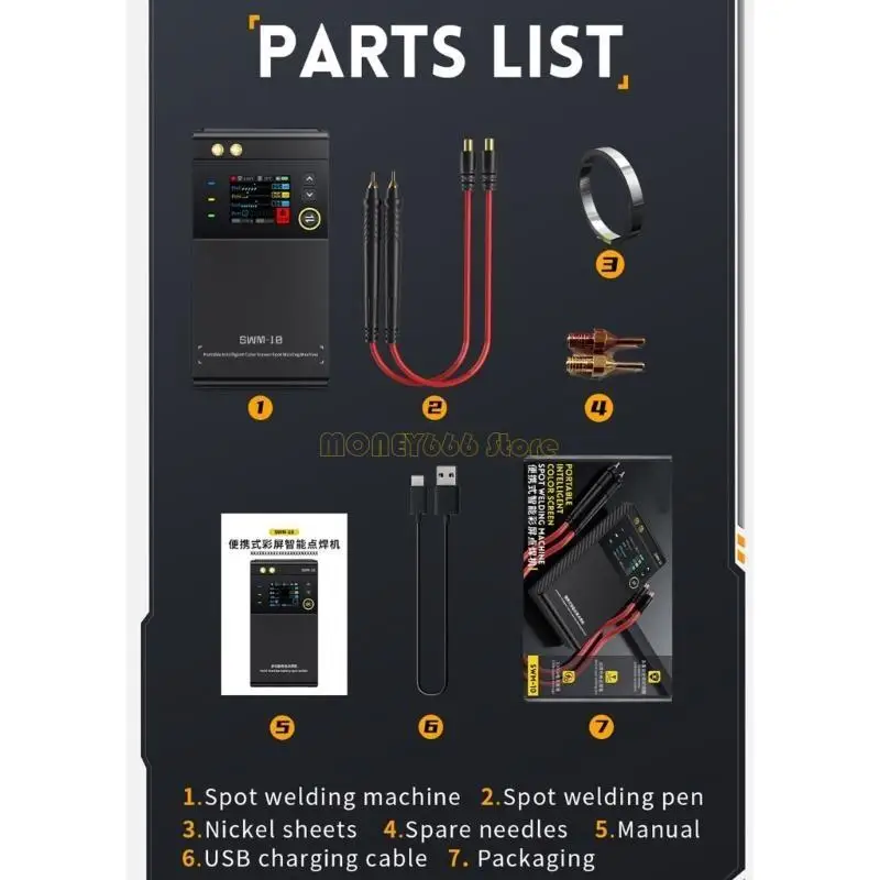 F62C SWM 10 Welding Tool Handheld Battery Welder Machine 18650 5000mAh Spot Welder