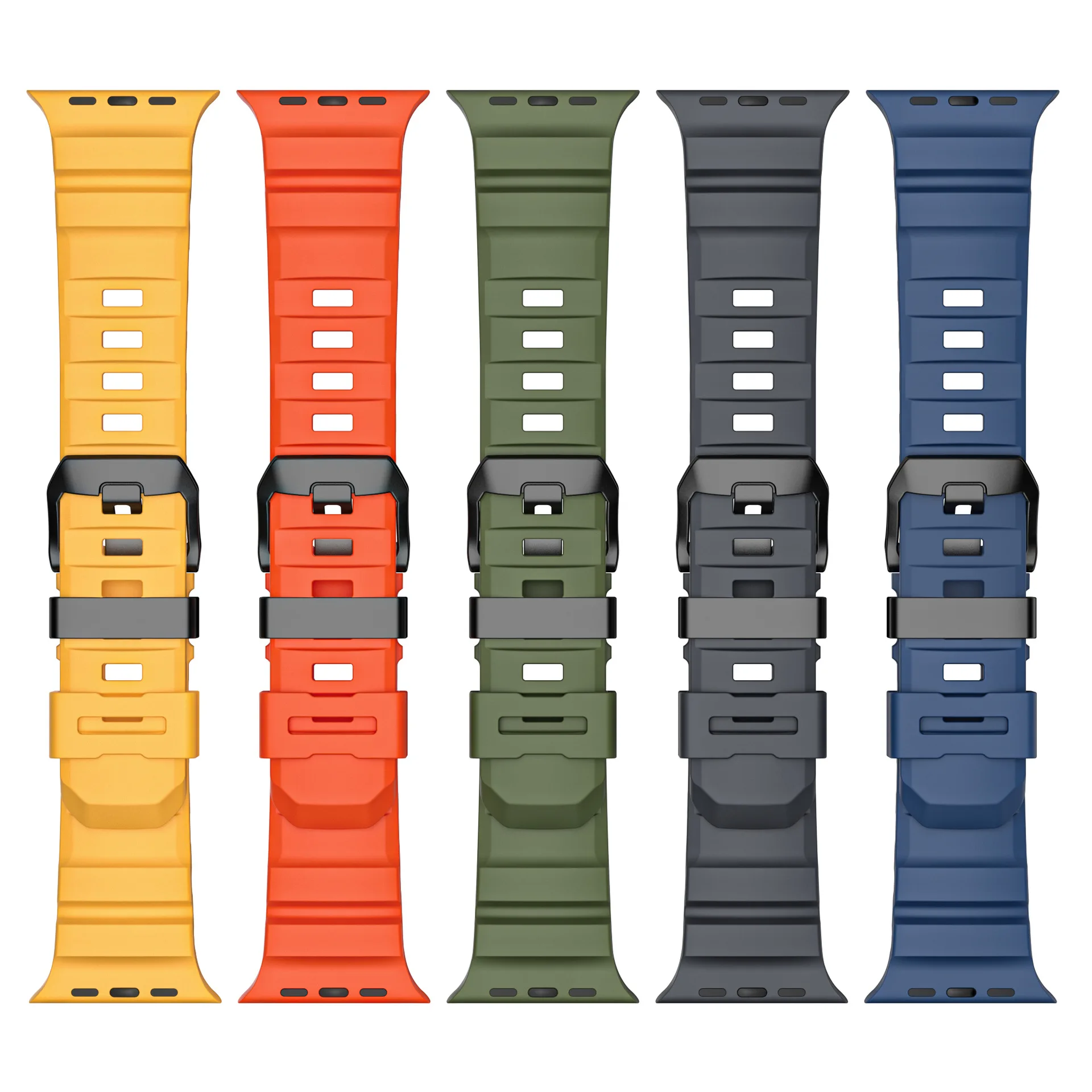 Cinturino in gomma fluorurata per Apple Watch Ultra 3 2 1 49mm SE3 44mm Bracciale per Iwatch 10 11 46mm 9 8 7 6 44mm 45mm cinturino in gomma