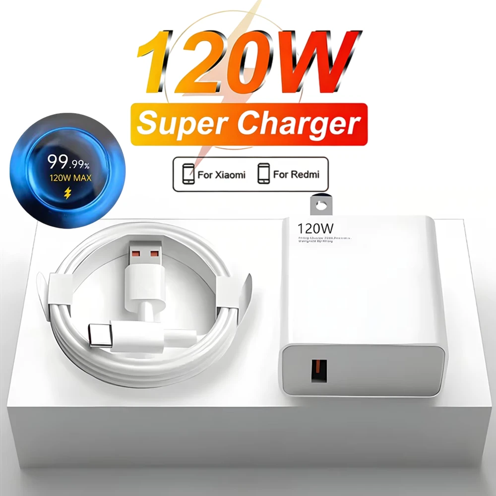 US 120W Ultra Fast Charger For Xiaomi 13 14 15 17 Pro Redmi Note 11 12 13 14 15 Pro Plus POCO X6 X7USB Type C Quick Charge Cable