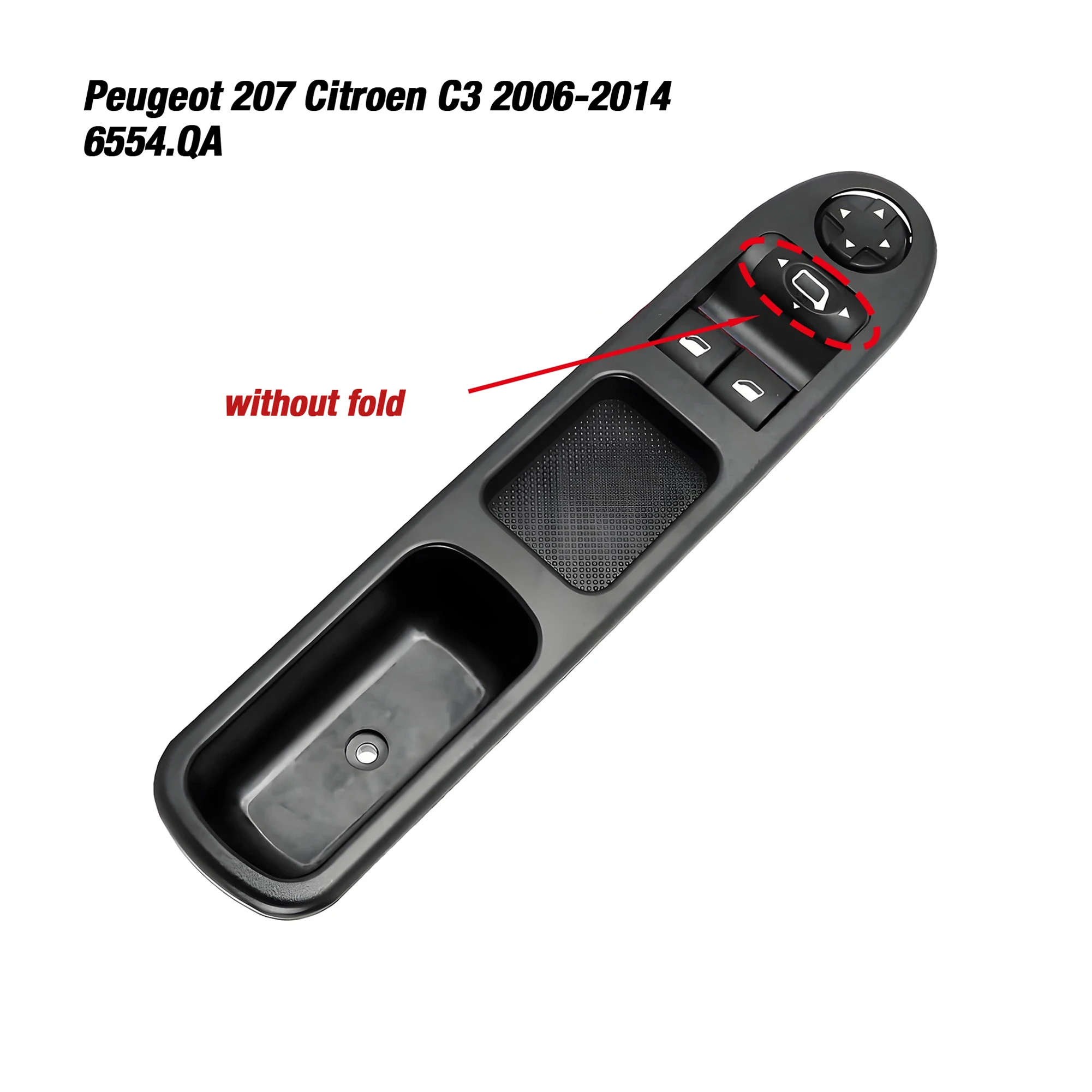 

6554.QA 6554QA без складывания и складывания для Peugeot 207 Citroen C3 Picasso 2009-2014, главный переключатель управления стеклоподъемником с приводом