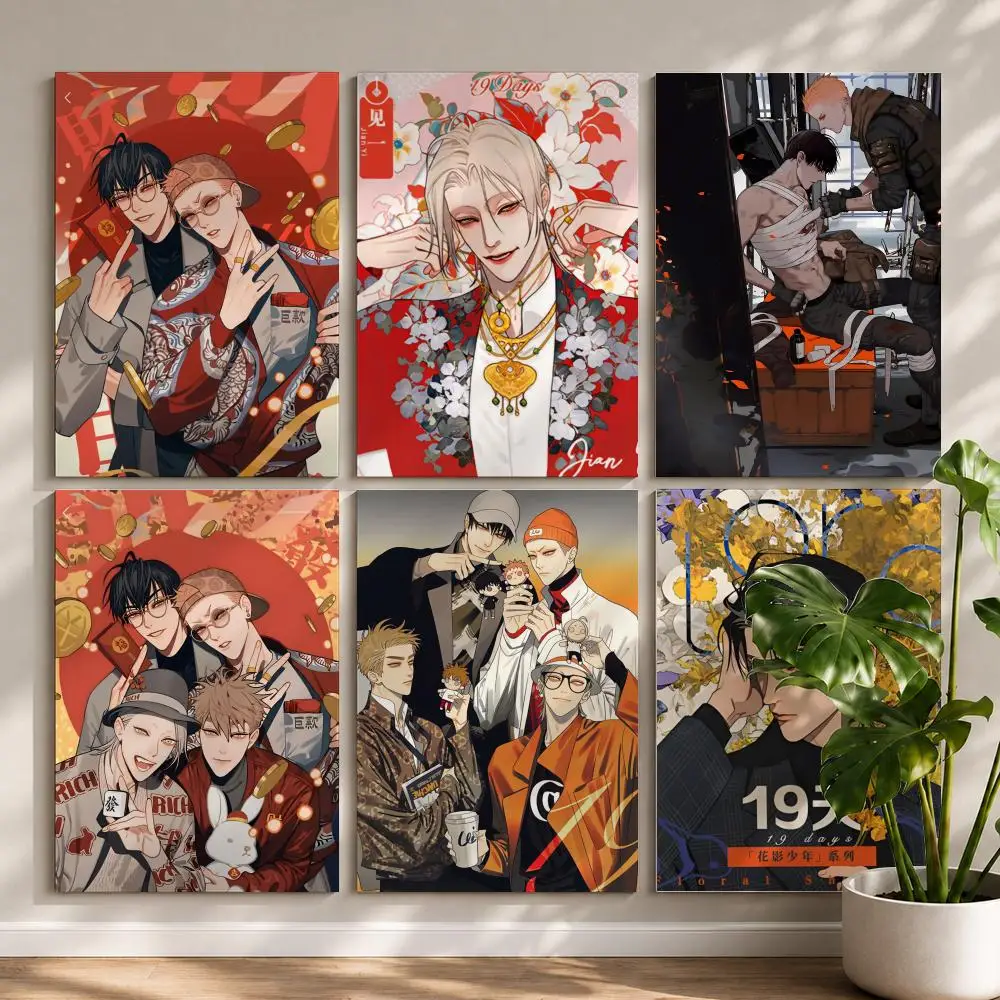 Comic 1-19 DaysS Poster HD Self Adhesive Waterproof Wall Art Ideal for Home Office Dorm Bedroom Great Gift