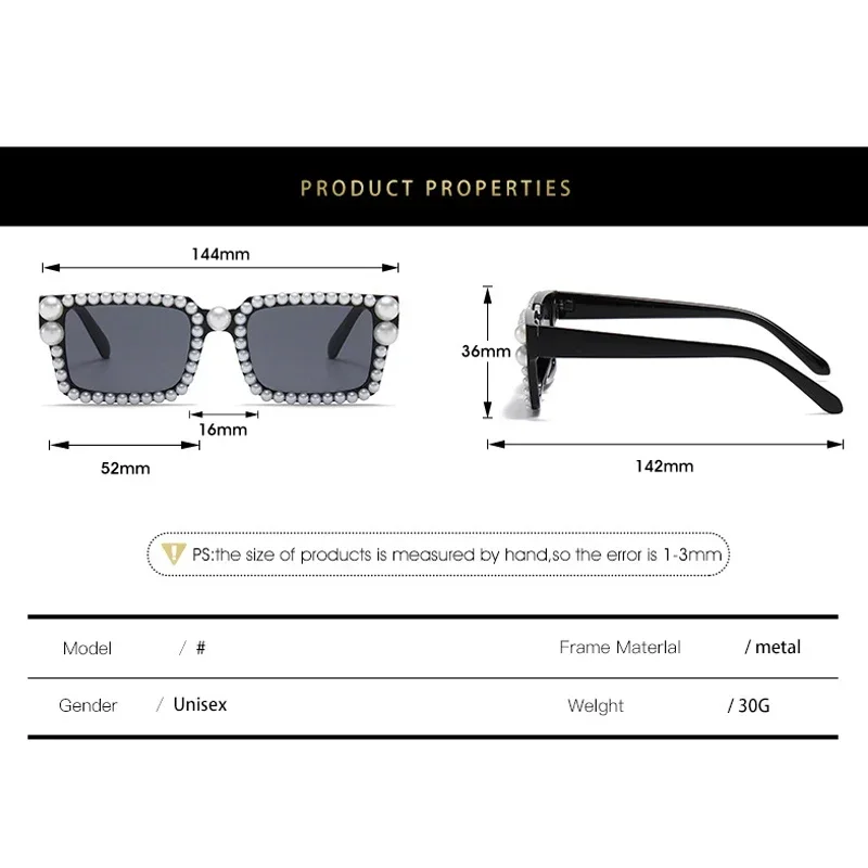 New Retro Fashion Square Frame Dot Diamond Sunglasses Women's Personalized Versatile Sunshade Decoration Sun Glasses Goggles