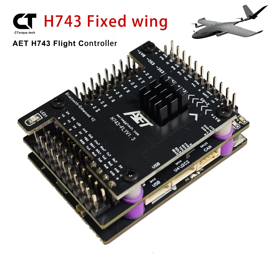 

AET H743 Flight Controller H743-Basic FC Support ArduPilot INAV PX4 for RC FPV Fixed Wing Model eVTOL flightory DIY Parts