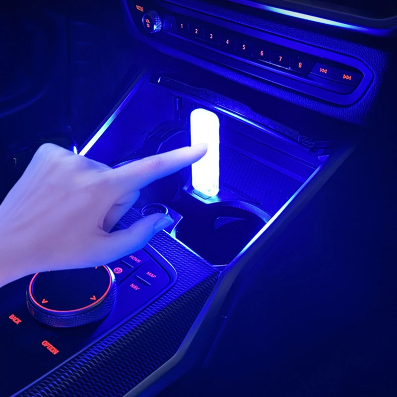 

Мини-сенсорное управление, светодиодный атмосферный светильник RGB, универсальная лампа для салона автомобиля для грузовых автомобилей, украшение с питанием от USB