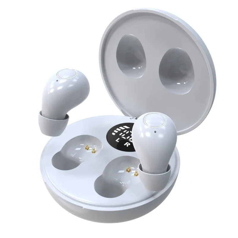 سماعات رأس غير مرئية بلوتوث 5.3 سماعات أذن صغيرة لاسلكية داخل الأذن سماعات هاي فاي ستيريو للحد من الضوضاء