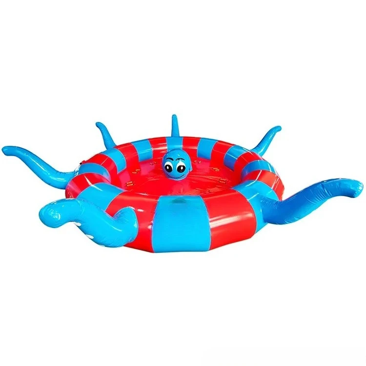 

Custom Inflatable Towing Pontoon Boat Spinning Towable Octopus Shape Inflatable Disco Boat