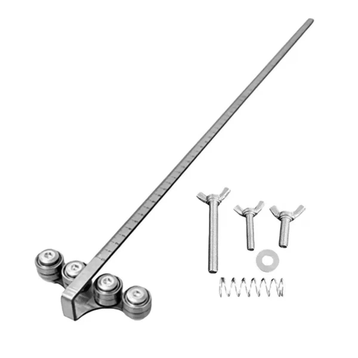300x3mm Circular Saw Guide Stainless Steel with Adjustable Positioning Calipers Quick Installation Wood Cutting Tool