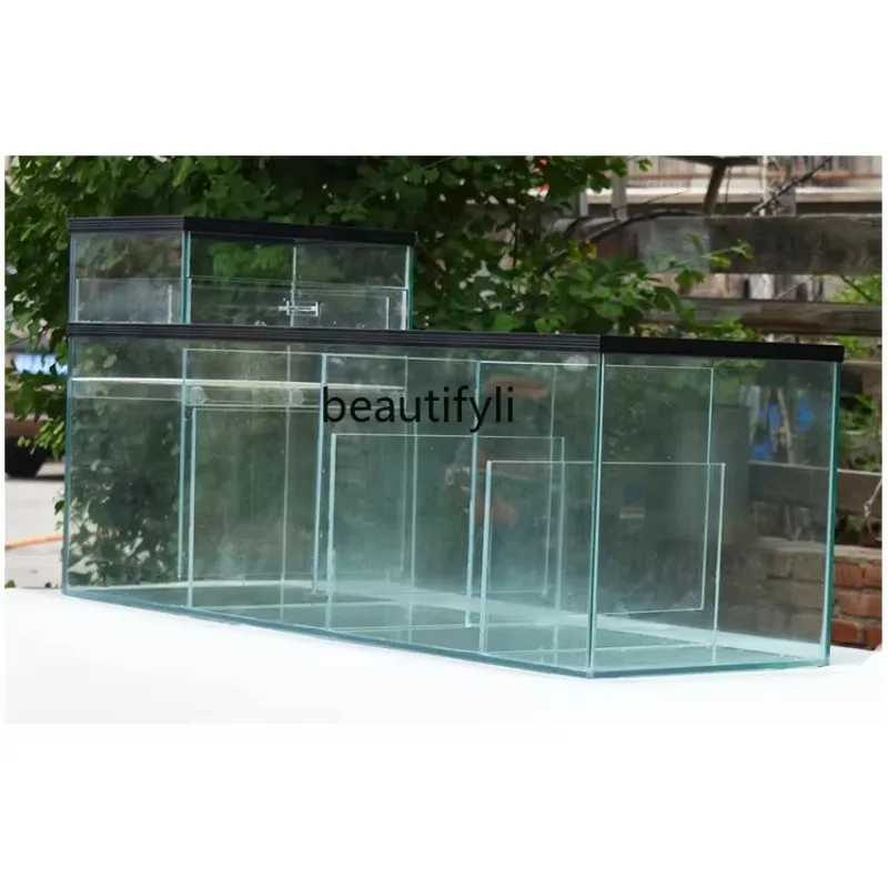 Super White Fish Tank Aquarium Bottom Filter Cylinder Bottom Filter Tank Filter Cylinder Three-Grid T-Shaped Sea Cylinder Siphon