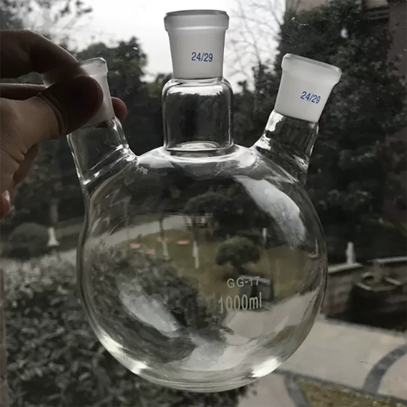 Three-necked flask 1000/2000/3000ml24# glass three-necked reaction bottle